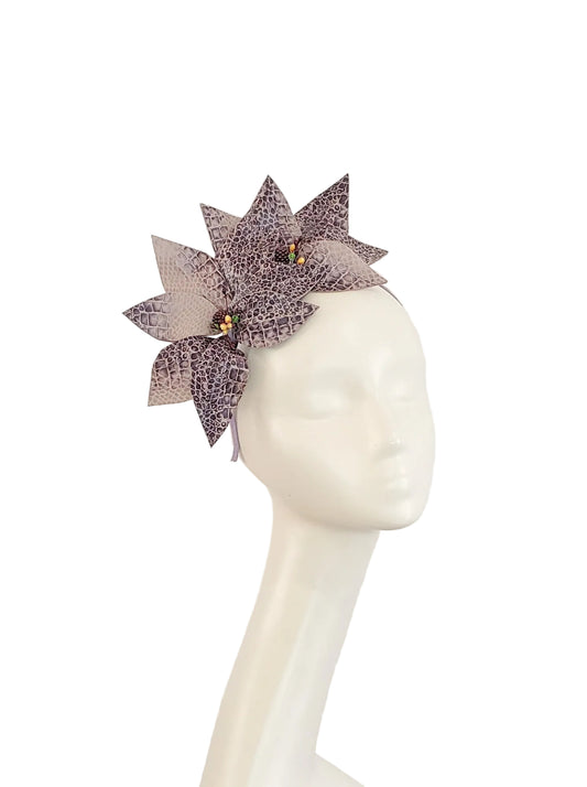 Purple Fabric Flower Fascinator | Race Day Ready