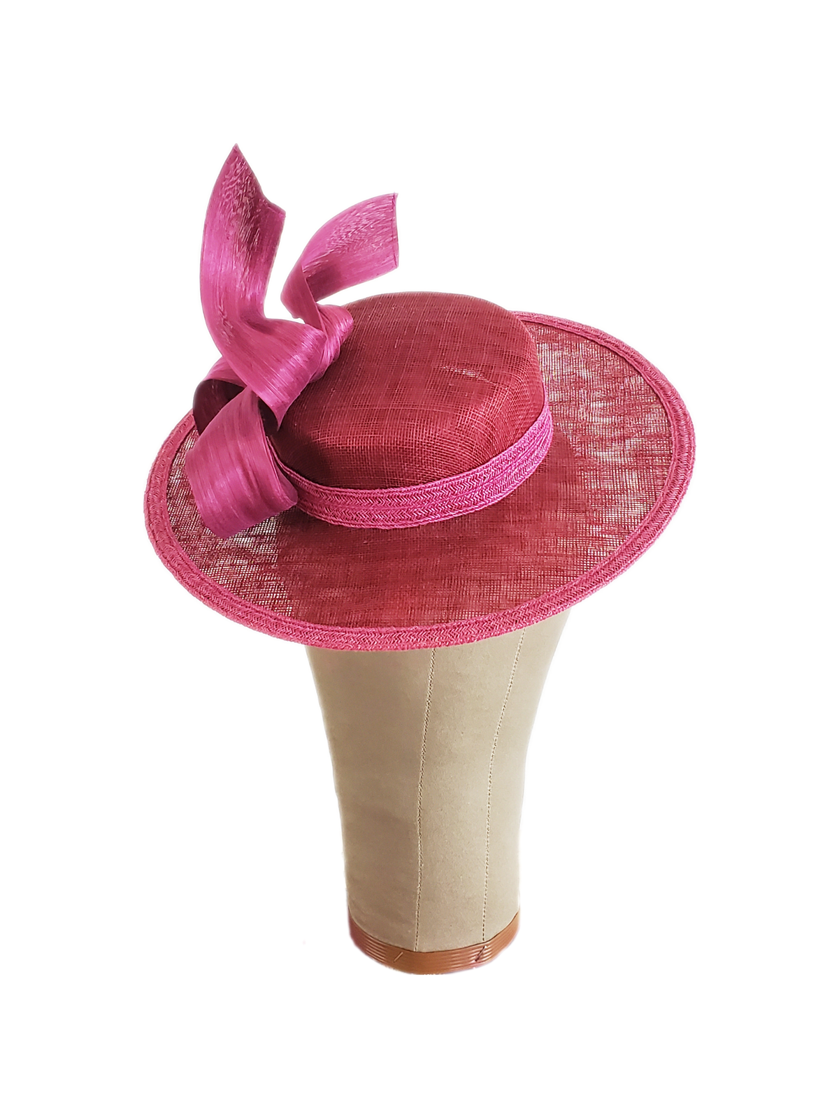 Burgundy Boater Hat