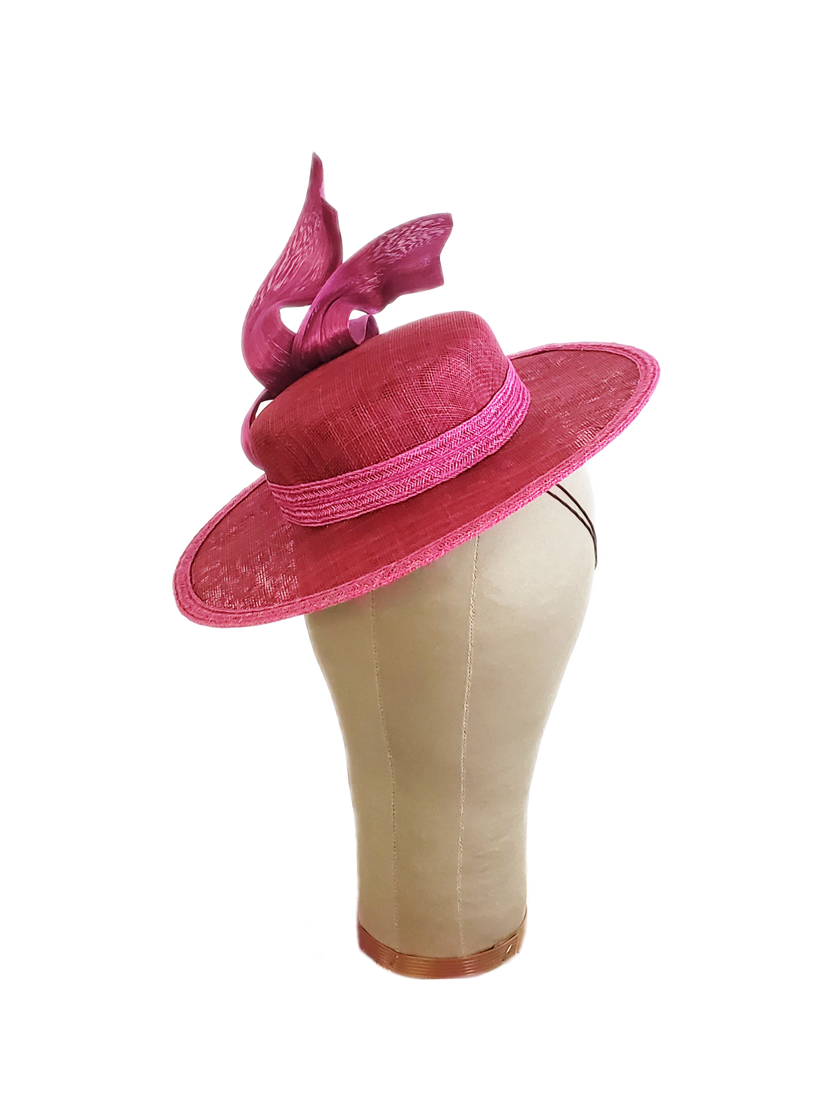 Burgundy Boater Hat