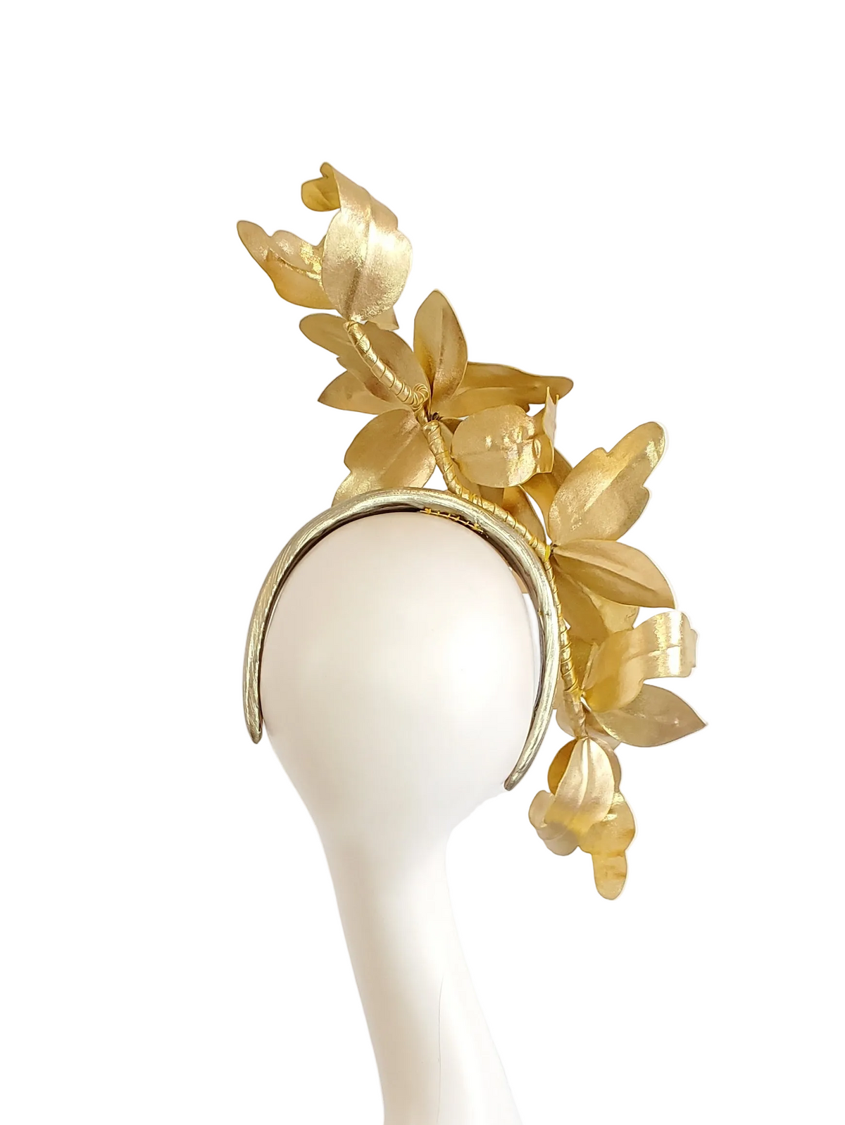 Gold Flowers Fascinator
