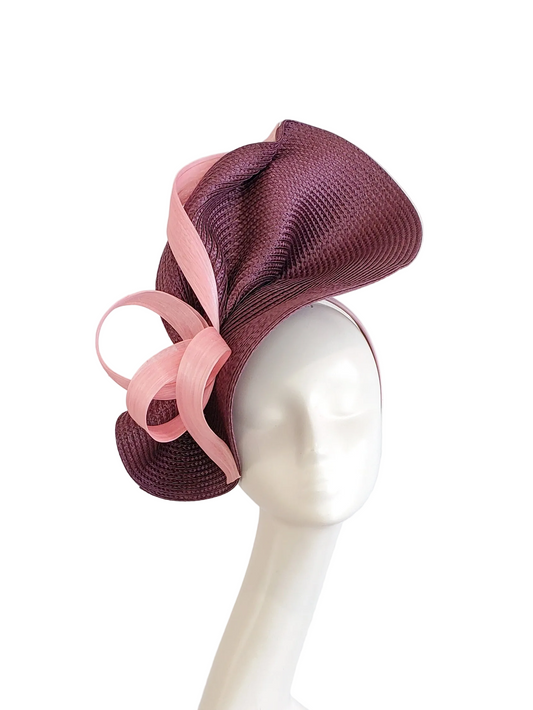 Wine Pink Fascinator Hat
