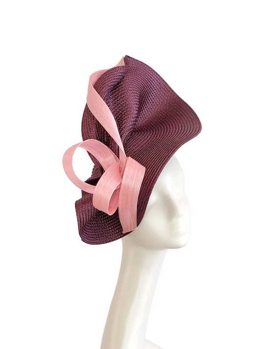 Wine Pink Fascinator Hat