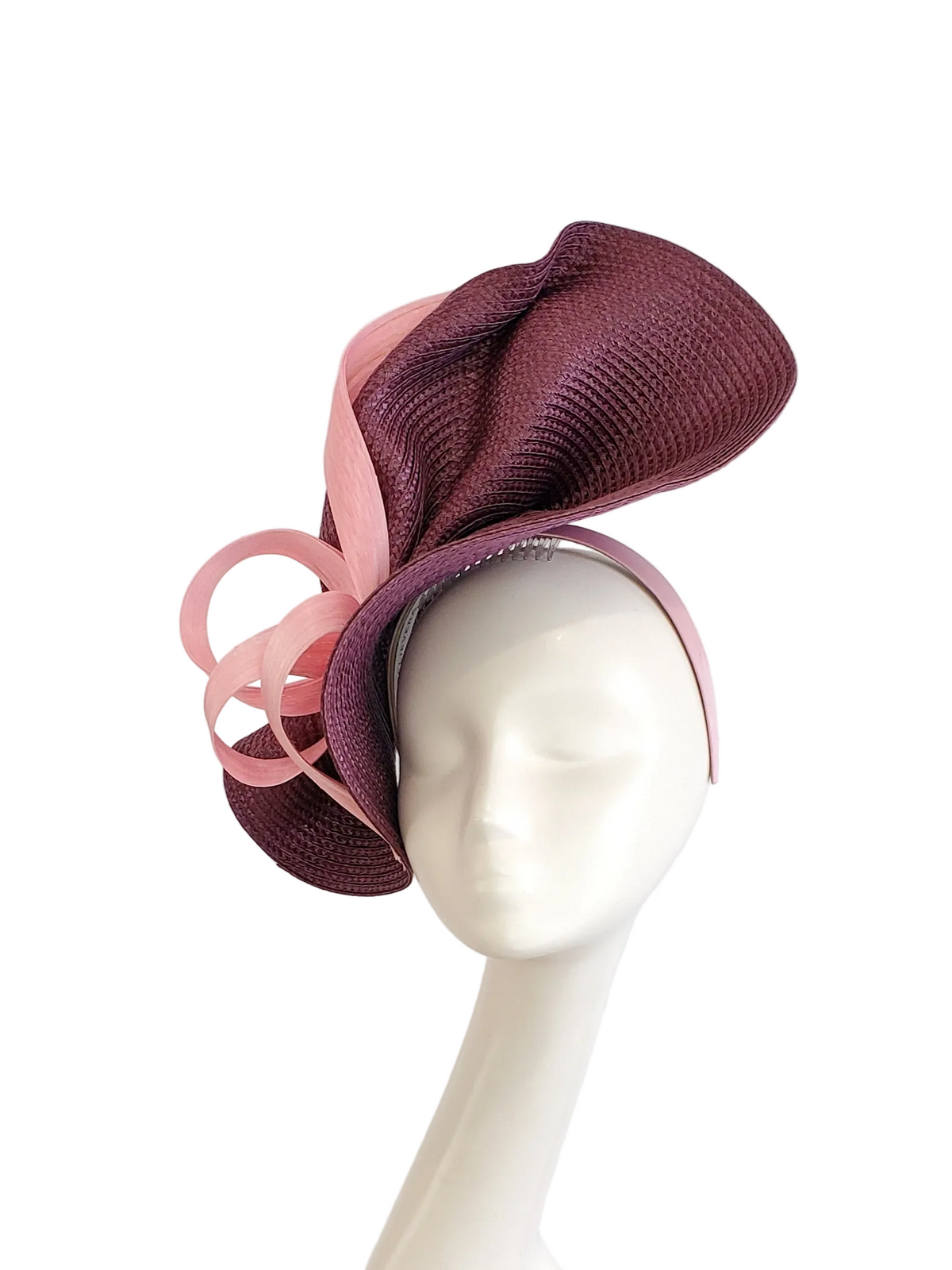 Wine Pink Fascinator Hat