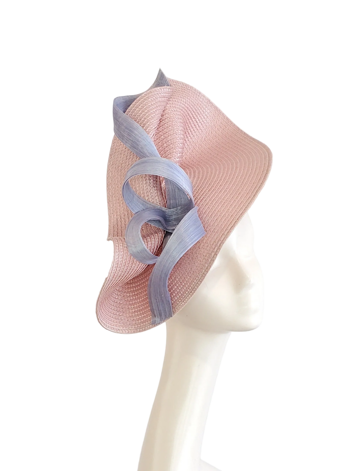 Dusty Pink Blue Ribbon