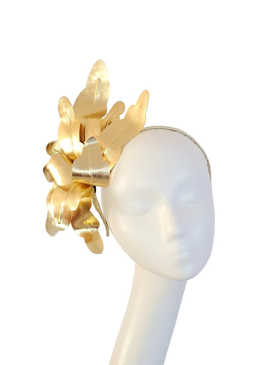 Gold Leaf Headband Fascinator