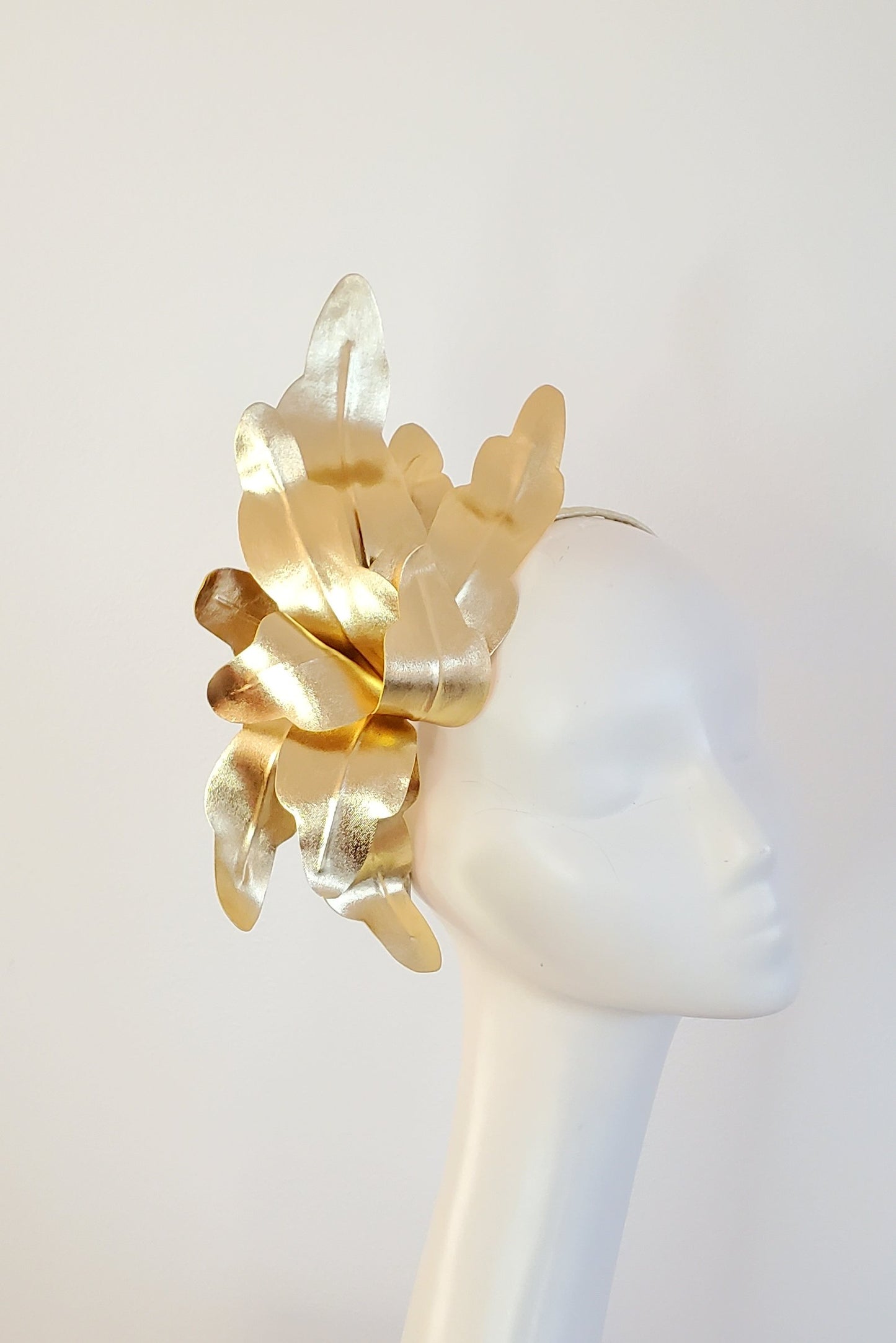 Gold Leaf Headband Fascinator