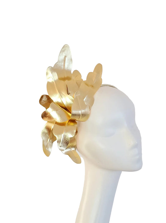 Gold Leaf Headband Fascinator