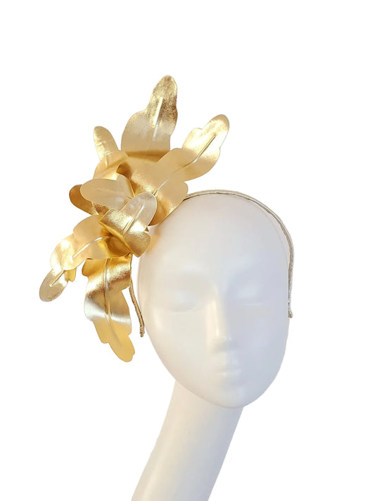 Gold Leaves Headband Fascinator | Handcrafted Australian Millinery