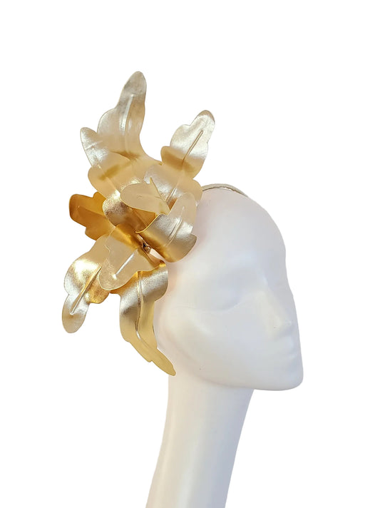 Gold Leaves Headband Fascinator | Handcrafted Australian Millinery