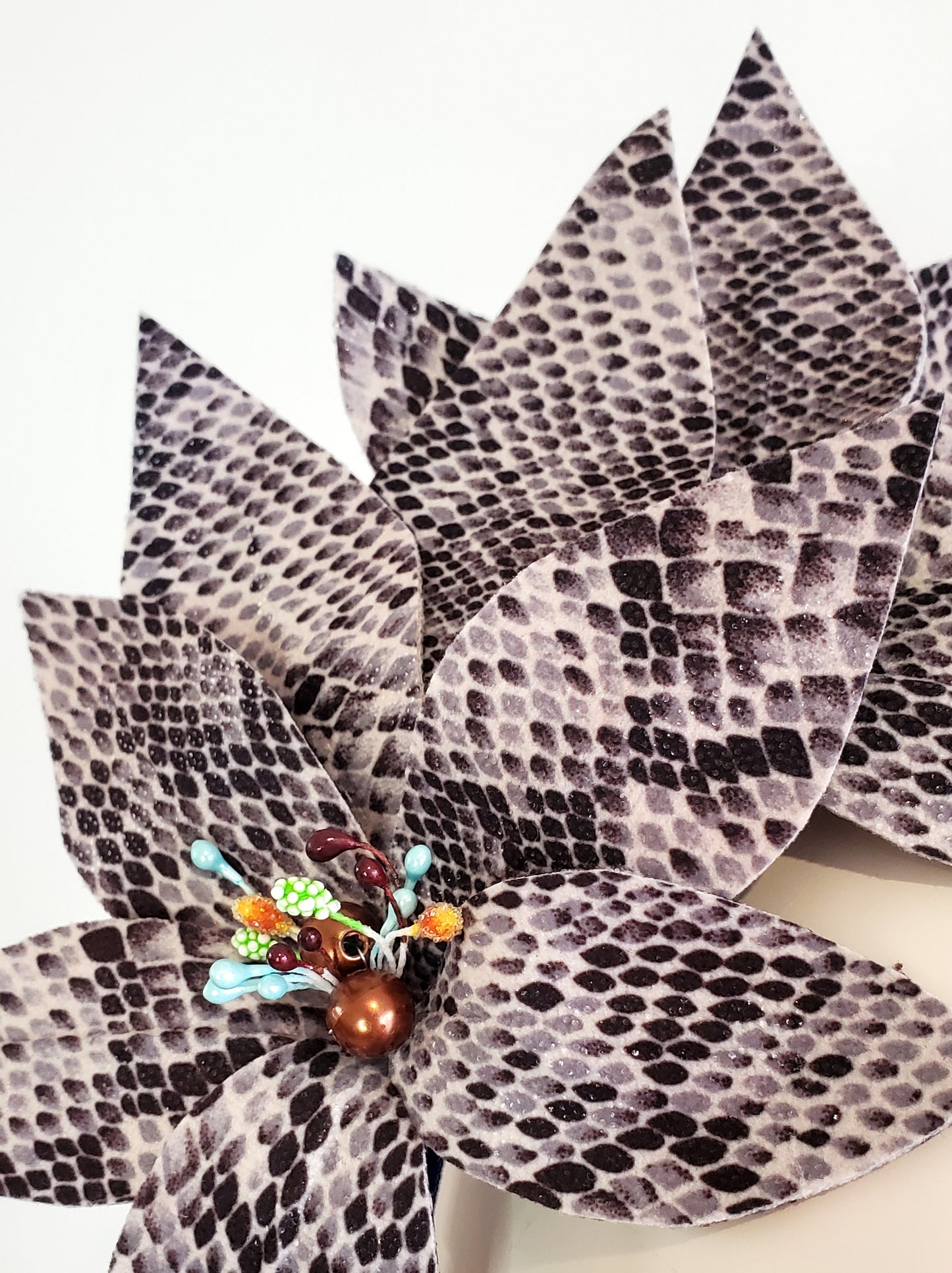 Grey Fabric Flower Fascinator | Cocktail Party Headband