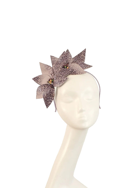 Purple Fabric Flower Fascinator | Race Day Ready