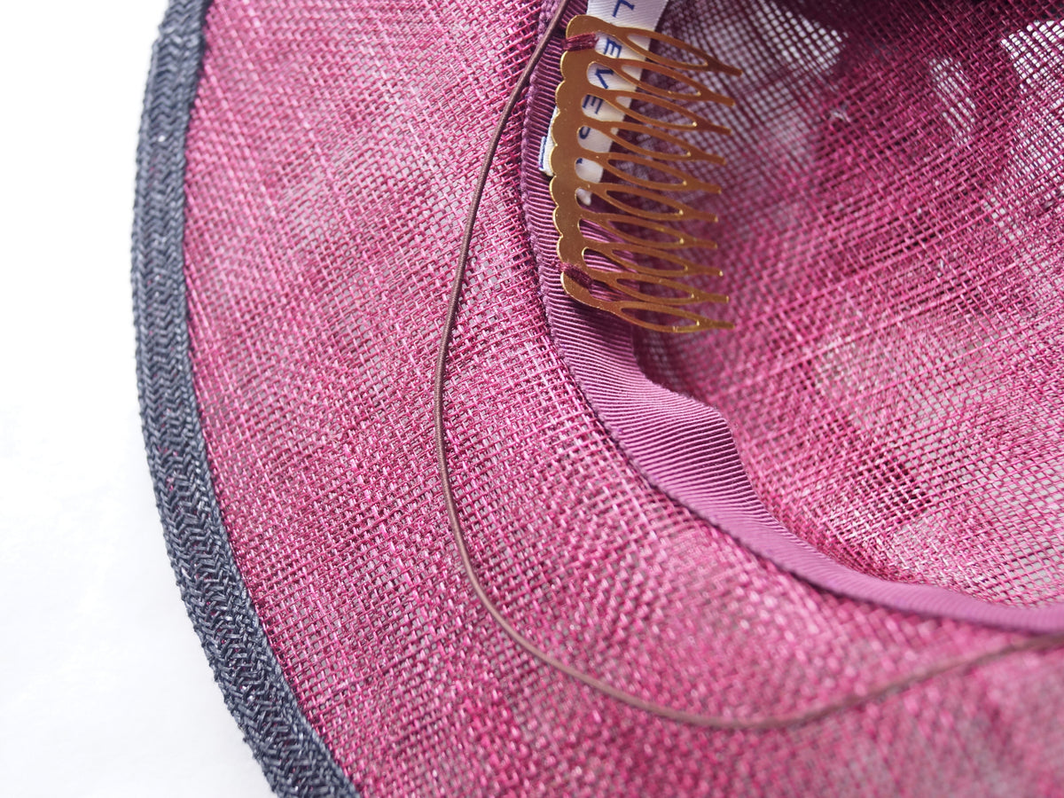 Wine Sinamay Boater Hat | Race Day & Wedding Millinery